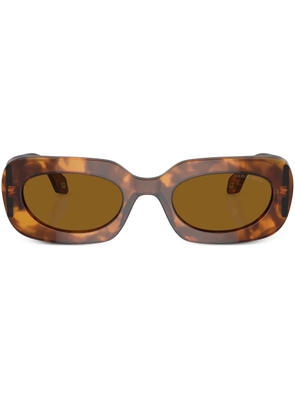 Giorgio Armani tortoiseshell-effect square-frame sunglasses - Red