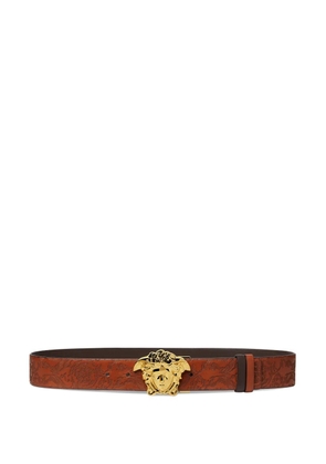 Versace Medusa-buckle leather belt - Brown
