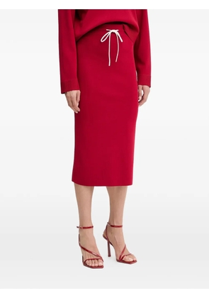 Patrizia Pepe drawstring midi skirt - Red