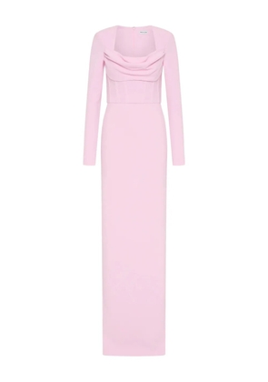 Rebecca Vallance Nemy cowl-neck long-sleeve maxi dress - Pink