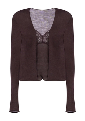 Alberta Ferretti lace cardigan - Red