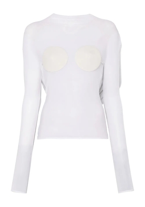 Jean Paul Gaultier conical long-sleeve top - White