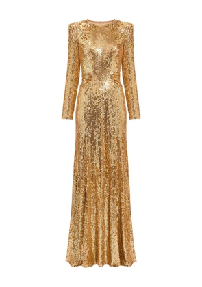 Jenny Packham sequin embellished dulcet dress - Gold