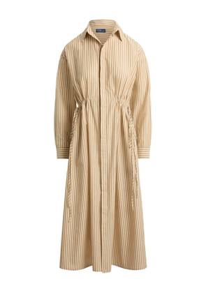 Polo Ralph Lauren collared striped shirt dress - Neutrals
