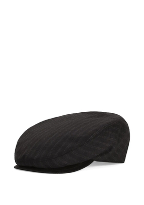 Dolce & Gabbana striped logo-plaque hat - Black