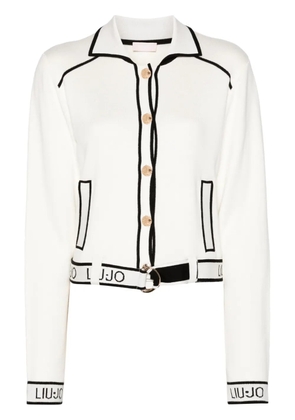 LIU JO belted cardigan - White