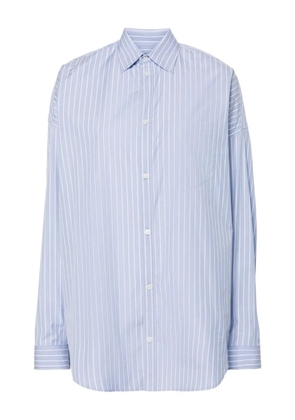 Balenciaga striped logo shirt - Blue