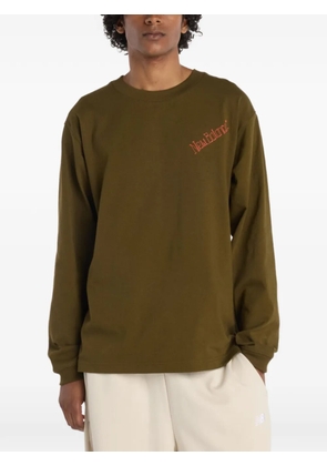 New Balance logo-print long-sleeve T-shirt - Green