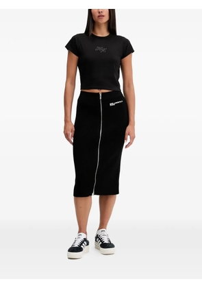 Karl Lagerfeld Jeans zip-fastening midi skirt - Black