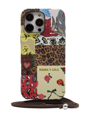 Bimba y Lola iPhone 15 Pro Max patchwork phone case - Brown
