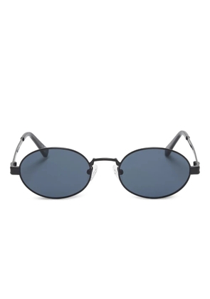 Le Specs Poseidon Deux oval-frame sunglasses - Black