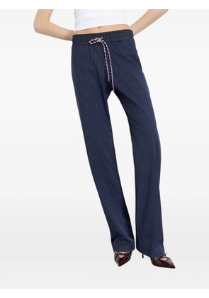 Gaelle pinstripe drawstring trousers - Blue