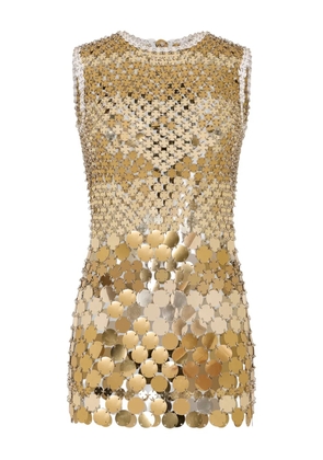 Rabanne stud assembly mini dress - Gold