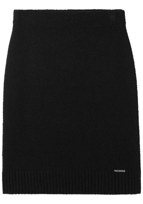 We11done ribbed high-waisted skirt - Black