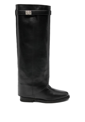 Via Roma 15 buckle strap boots - Black