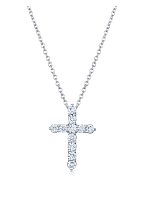 KWIAT 18K white gold cross-pendant diamond necklace - Silver