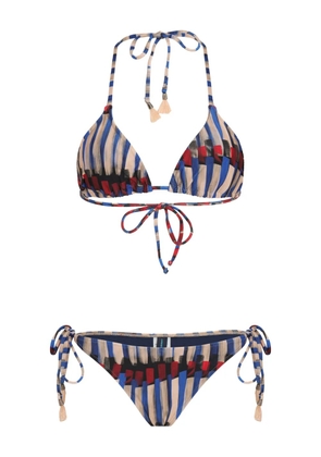 Lygia & Nanny printed tie bikini set - Blue