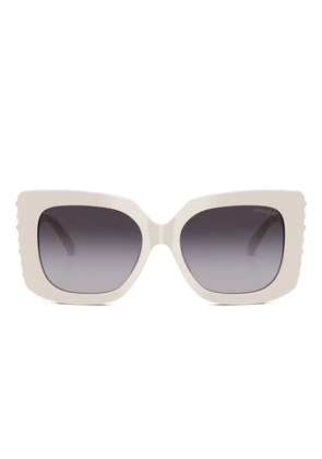 Jimmy Choo Eyewear stud-embellished square sunglasses - White