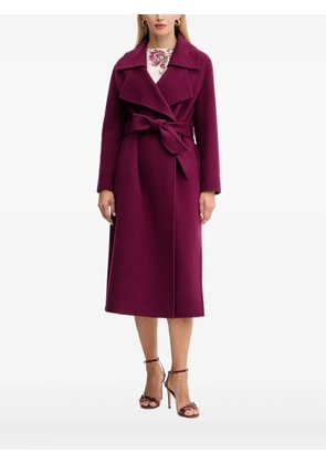 SIMONA CORSELLINI belted wool coat - Purple