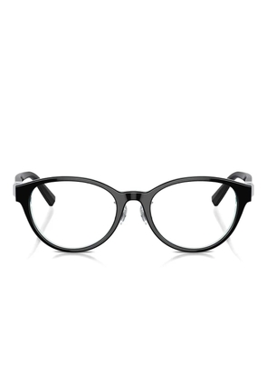 Tiffany & Co Eyewear crystal-accented oval-frame glasses - Black