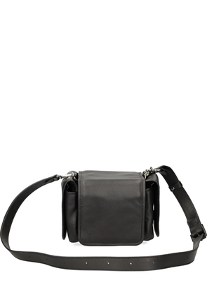 Vic Matie logo-lettering leather crossbody bag - Black