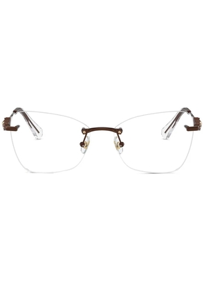 Swarovski Eyewear butterfly frame glasses - Brown