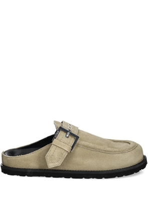 HUGO Artentia buckle-strap flat mules - Neutrals