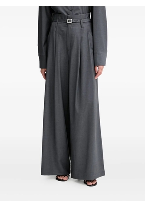 Isabelle Blanche belted pleated palazzo pants - Grey
