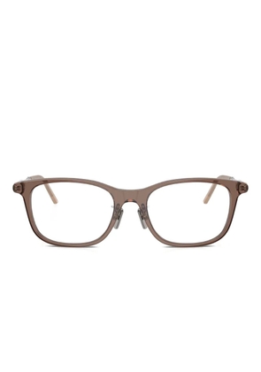 Moncler Eyewear metal square-frame glasses - Brown