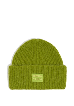 Bimba y Lola logo-patch beanie - Green