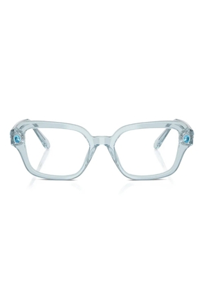 Swarovski Eyewear crystal-embellished square-frame glasses - Blue