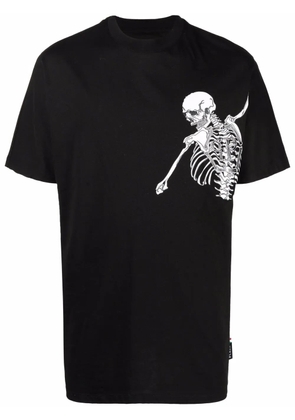 Philipp Plein Skeleton logo print T-shirt - Black