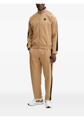 Ea7 Emporio Armani side-stripe zip-up tracksuit - Neutrals