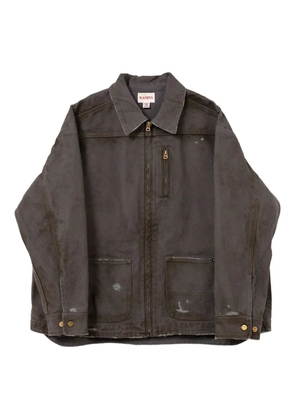KAMIYA distressed pocketed denim jacket - Grey