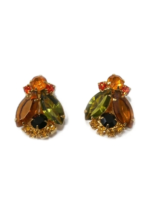 Rewind Vintage Affairs 1960s crystal clip-on earrings - Gold