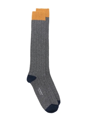 In The Box ribbed colour-block socks - Grey