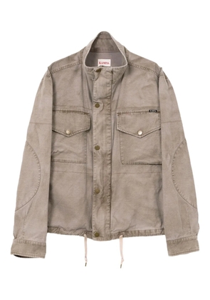 KAMIYA flap-pocket denim jacket - Grey