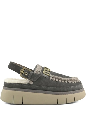 Mou Bounce Clog Back Strap mules - Grey