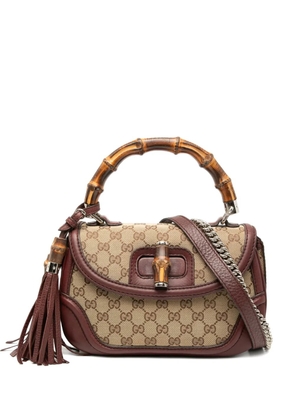 Gucci Pre-Owned 2000-2015 Medium GG Canvas Bamboo Top Handle Bag satchel - Brown