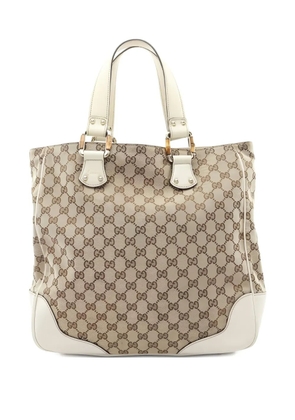 Gucci Pre-Owned 2000's bamboo horsebit gg canvas tote bag - Neutrals