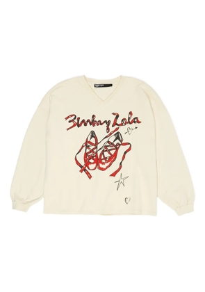 Bimba y Lola V-neck graphic sweatshirt - Neutrals