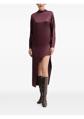 Isabelle Blanche mock-neck midi dress - Purple