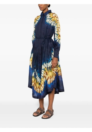 ALEMAIS tie-dye tie maxi dress - Blue