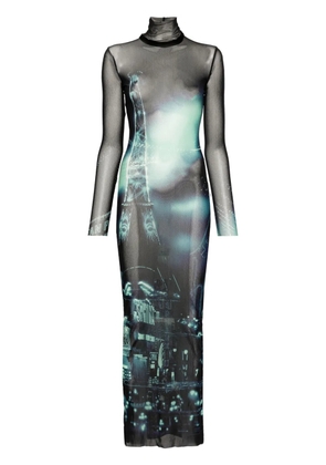 Jean Paul Gaultier mesh-design dress - Black