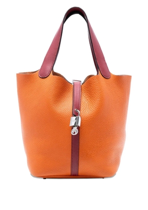 Hermès Pre-Owned 2016 Bicolor Clemence and Swift Picotin Lock 22 handbag - Red