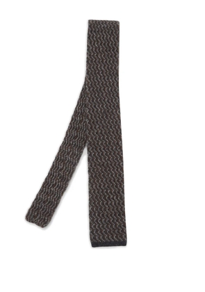 Ermenegildo Zegna Vintage two-tone patterned tie - Black