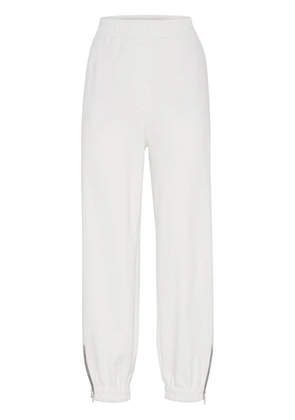 Brunello Cucinelli mid-rise track trousers - White
