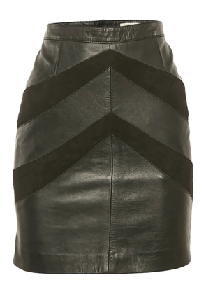 Maje chevron leather mini skirt - Black