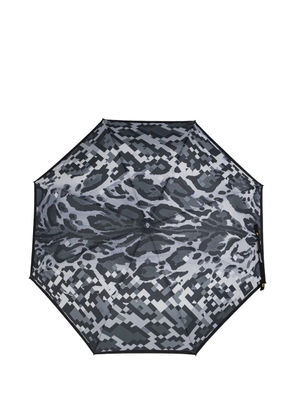 Moschino pixel-print umbrella - Grey