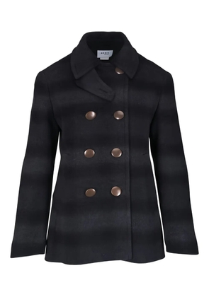 Akris Punto button striped coat - Grey